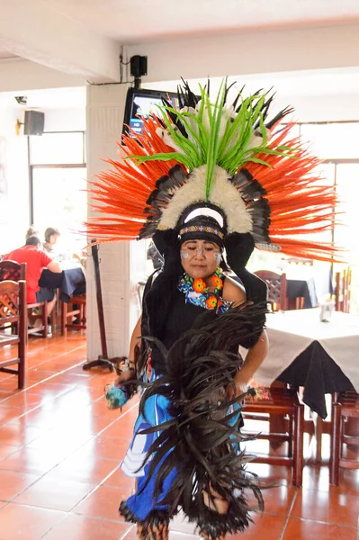 Ciudad México Mex Octubre 2016 Mujer Mexicana Identificada Baila Restaurante — Foto de Stock