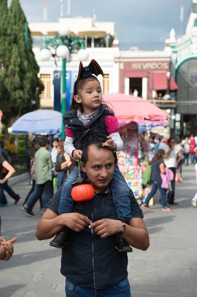 Puebla México Octubre 2016 Niña Identificada Vestida Para Día Los —  Fotos de Stock