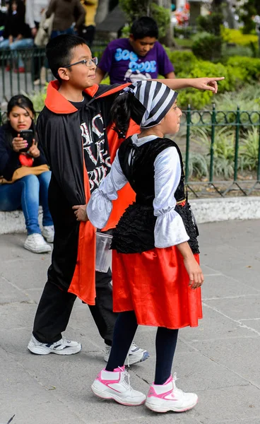 Пебла Мехико Октября 2016 Года Неопознанная Девушка Одетая Дню Мертвых — стоковое фото