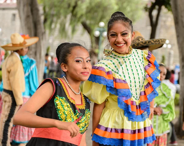 Puebla México Octubre 2016 Niña Identificada Viste Traje Nacional Para — Foto de Stock