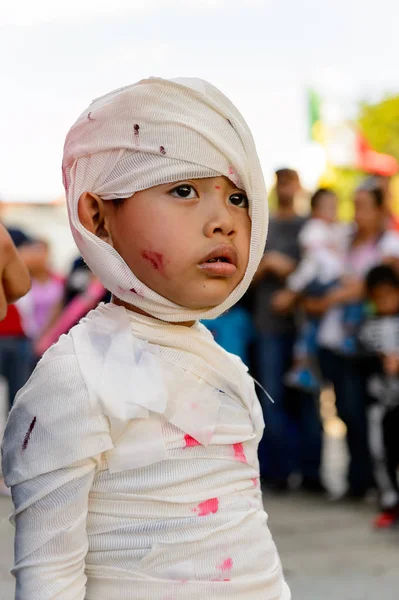Oaxaca México Octubre 2016 Niño Identificado Vestido Momia Para Día —  Fotos de Stock