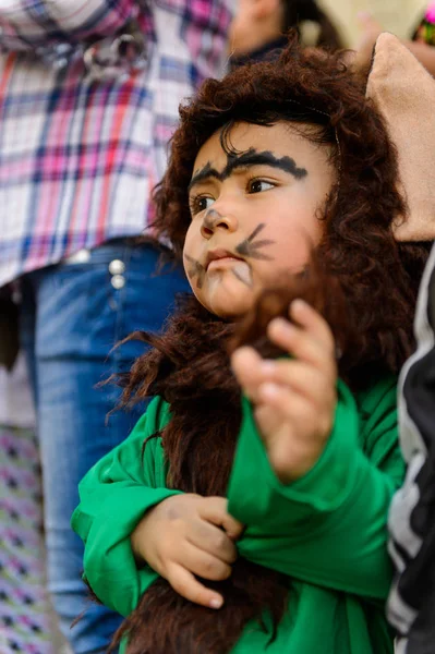 Oaxaca Meksyk Paź 2016 Niezidentyfikowany Chłopiec Ubrany Jak Werwolf Dzień — Zdjęcie stockowe