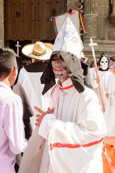 Oaxaca Mexique Oct 2016 Personnes Non Identifiées Habillées Peintes Pour — Photo