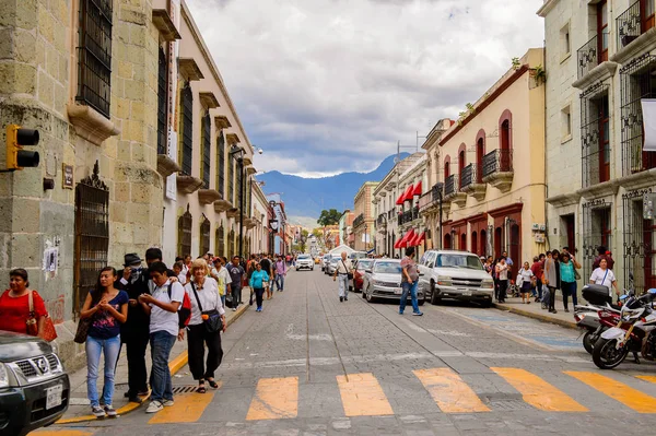 Oaxaca Meksyk Paź 2016 Typowa Ulica Oaxaca Juarez Meksyk Nazwa — Zdjęcie stockowe