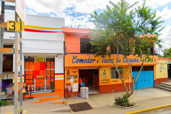 Oaxaca México Octubre 2016 Casas Diferentes Colores Oaxaca Juárez México — Foto de Stock