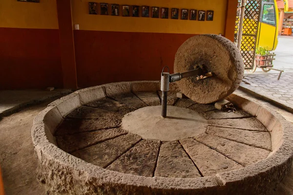 Oaxaca, Meksika - Eki 31, 2016: Mezcal Kumaş El Rey de Matatlan (Oaxaca yakın, Meksika), agav her türlü bir distile alkollü içecek üreten denilen, Meksika kökenli bitki.