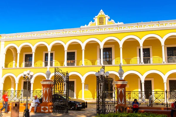 Palenque Messico Nov 2016 Edificio Giallo Della Piazza Principale Zocalo — Foto Stock