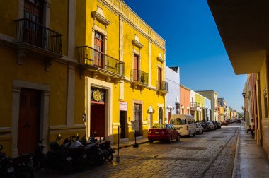 Palenque, Meksika - 4 Kasım 2016: Palenque, Meksika'daki evler. Chiapas eyaletinin en fakir şehridir..