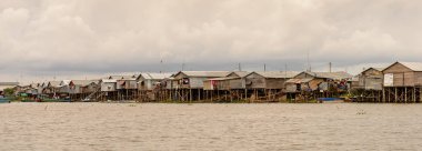Lake Tonle Sap, Combodia - 28 Eylül 2014: Tonle Sap Gölü, Güneydoğu Asya'nın en büyük tatlı su gölü, 1997'den beri Unesco biyosferi