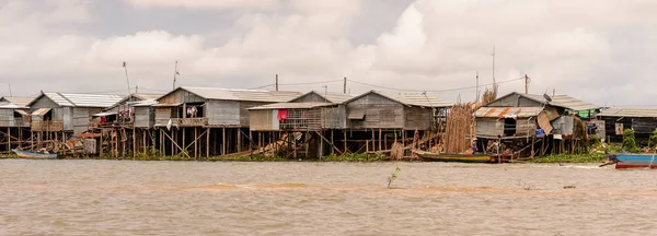 Lake Tonle Sap Combodia Sep 2014 Huizen Tonle Sap Lake — Stockfoto