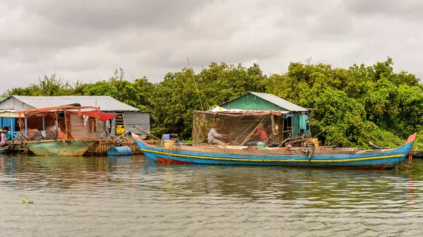 Lake Tonle Sap Combodia Sep 2014 Nature Maisons Village Chong — Photo