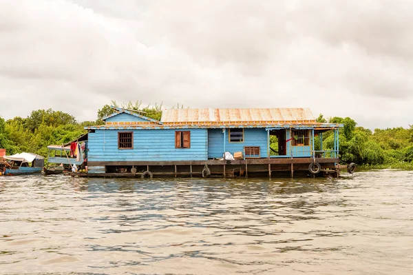 Lake Tonle Sap Combodia Sep 2014 Maisons Village Flottant Chong — Photo