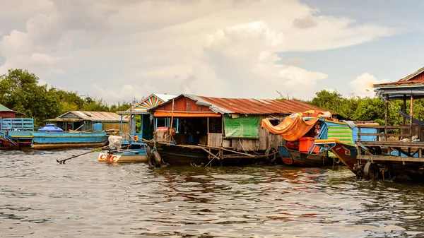 Lake Tonle Saft Combodia September 2014 Schwimmende Dorf Chong Messer — Stockfoto