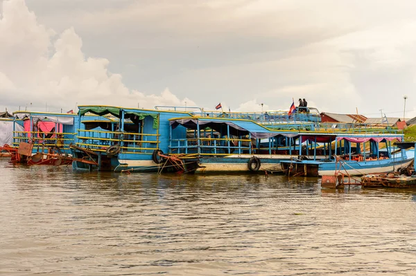Λίμνη Tonle Sap Σύνθετο Σεπ 2014 Ακτή Της Λίμνης Tonle — Φωτογραφία Αρχείου