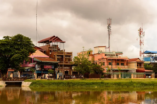 Siem Reap Cambodia Sep 2014 Vista Casas Siemreap Camboya Siem —  Fotos de Stock