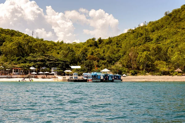 Nha Trang Vietnam Sep 2014 Båt Saisl Sydkinesiska Havet Vietnam — Stockfoto