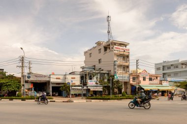 Ho Chi Minh, Vietnam - Eki 5, 2014: Hochiminh Mimarisi (Saygon). Saygon Vietnam'ın en büyük şehridir.