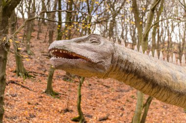 Bratislava, Slovakya - 18 Ekim 2015: Bratislava Dinopark, Slovakya. Bir f Bratislava, Slovakya popüler attections.