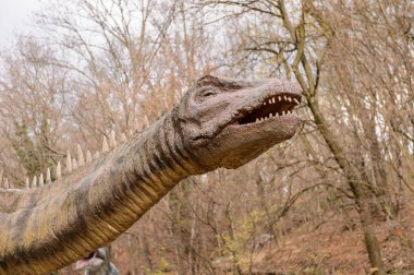 Bratislava, Slovakya - 18 Ekim 2015: Bratislava Dinopark, Slovakya. Bir f Bratislava, Slovakya popüler attections.