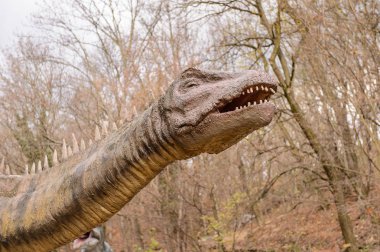 Bratislava, Slovakya - 18 Ekim 2015: Bratislava Dinopark, Slovakya. Bir f Bratislava, Slovakya popüler attections.