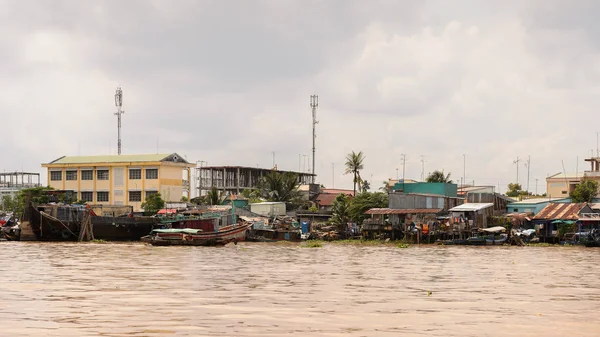 Tien Giang Vietnam Okt 2014 Kust Van Mekong Rivier Zuid — Stockfoto