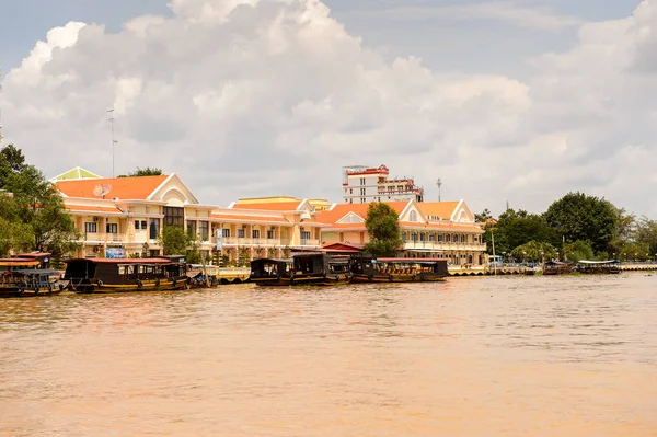 Tien Giang Province Vietnam Octubre 2014 Barcos Río Mekong Sur —  Fotos de Stock