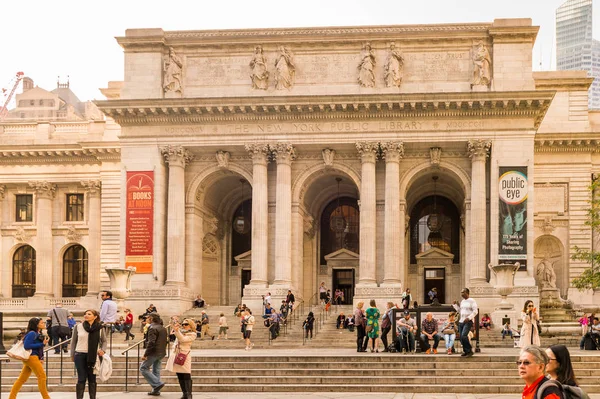 Nova Iorque Eua Oct 2015 Biblioteca Pública 5Th Avenue Bryant — Fotografia de Stock