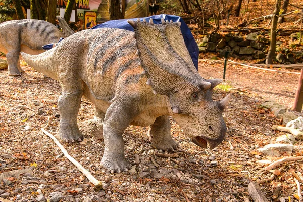 Pozsony Szlovákia Október 2015 Chasmosaurus Dinopark Pozsony Szlovákia Egy Népszerű — Stock Fotó