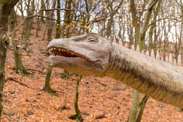 Bratislava, Slovakya - 18 Ekim 2015: Bratislava Dinopark, Slovakya. Bir f Bratislava, Slovakya popüler attections.