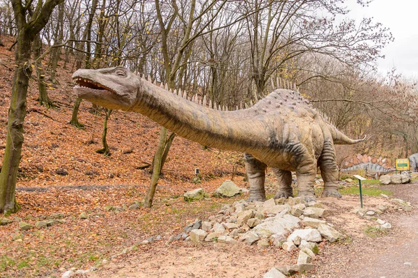 Bratislava, Slovakya - 18 Ekim 2015: Bratislava Dinopark, Slovakya. Bir f Bratislava, Slovakya popüler attections.