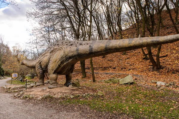 Bratislava, Slovakya - 18 Ekim 2015: Bratislava Dinopark, Slovakya. Bir f Bratislava, Slovakya popüler attections.