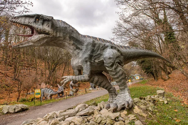 Bratislava Eslovaquia Octubre 2015 Gigantosaurio Dinopark Bratislava Eslovaquia Uno Los — Foto de Stock