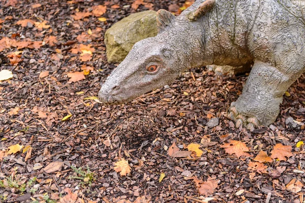 Bratislava Slovakia Oct 2015 Stegosaurus Dinopark Bratislava Eslováquia Stegosaurus Dinossauro — Fotografia de Stock