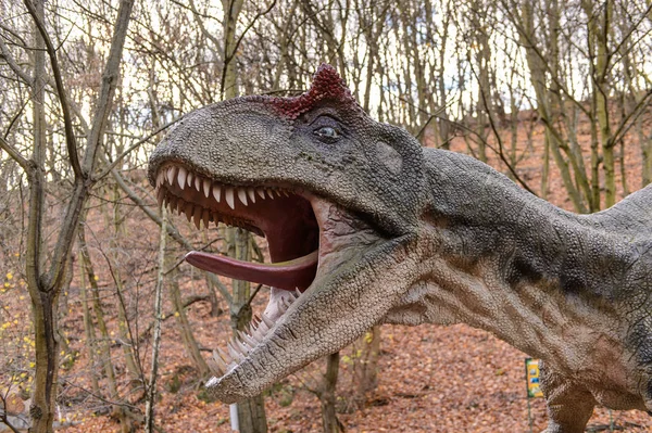 Μπρατισλάβα Σλοβακία Οκτ 2015 Αλόσαυρος Dinopark Στη Μπρατισλάβα Της Σλοβακίας — Φωτογραφία Αρχείου