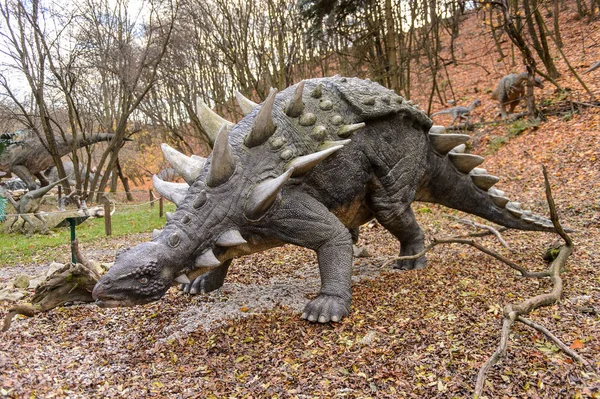 Bratysława Słowacja Paź 2015 Sauropelta Dinopark Bratysławie Słowacja Jeden Popularne — Zdjęcie stockowe