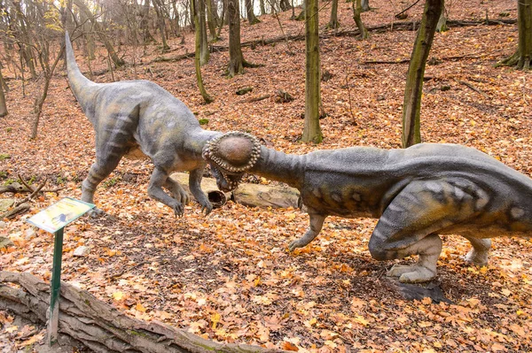 Bratislava Eslovaquia Octubre 2015 Pachycephalosaurus Dinopark Bratislava Slovakia Uno Los —  Fotos de Stock