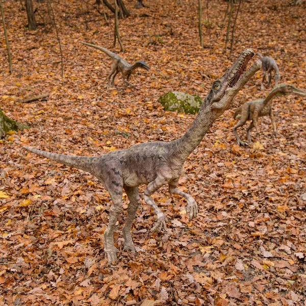 Bratislava, Slovakya - Eki 18, 2015: Bratislava küçük dinozor Dinopark, Slovakya. Bir f Bratislava, Slovakya popüler attections.