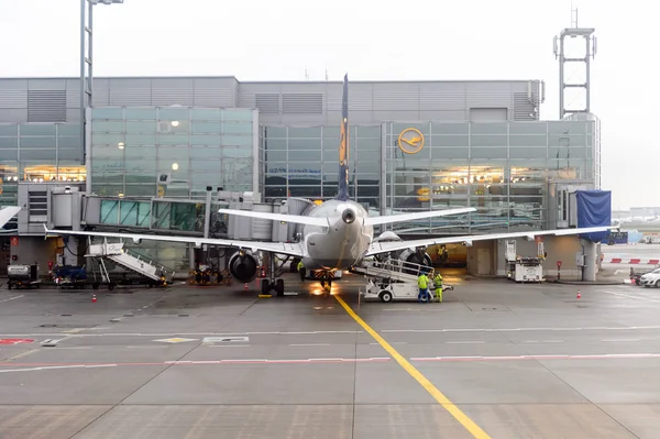 Франкфурт Германия Dec 2015 Самолет Компании Fabric Международном Аэропорту Франкфурта — стоковое фото