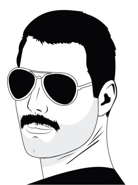 29 Ocak 2019. Freddie Mercury, editoryal illüstrasyon kullanmak sadece