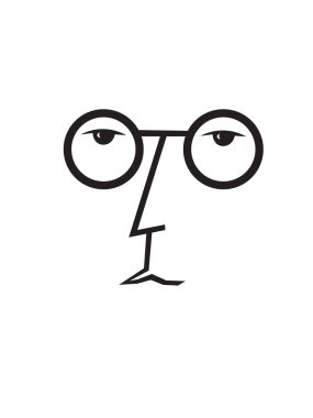 7 Mart 2019. Elle çizilmiş en az yüz eleman illüstrasyon John Lennon gözlük eps 8, yalnızca içerik kullanımı