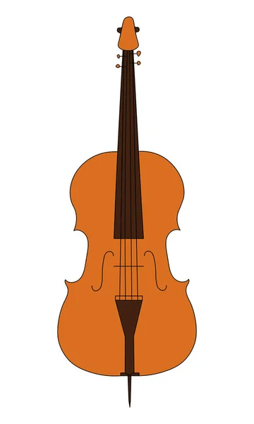 Klassieke Snaar Blaasmuziek Instrument Geïsoleerd Een Witte Achtergrond Voor Studenten — Stockvector