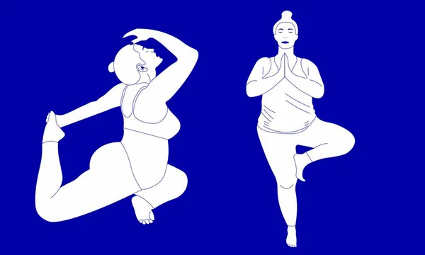 Mujer Embarazada Estira Cuerpo Haciendo Pose Paloma Eka Pada Rajakapotasana — Archivo Imágenes Vectoriales