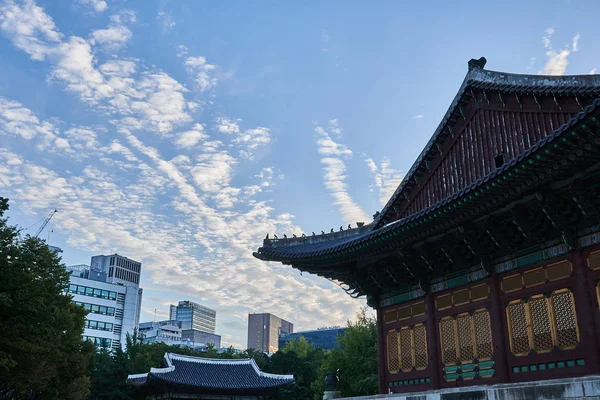 Modern Geleneksel Kore Deoksu Sarayı Seoul Güney Kore Çeşitli Geometrik — Stok fotoğraf