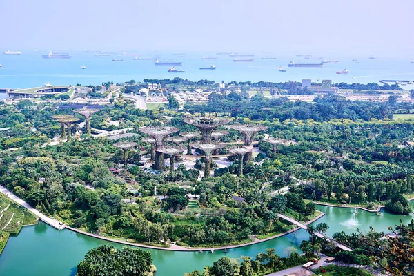 Una Vista Los Jardines Bahía Vista Desde Las Alturas Hotel — Foto de Stock