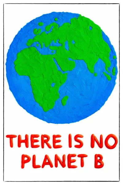Koncepcja Dzień Środowiska Noplanetb Istnieje Nie Planety Ślad Ekologiczny Ludzkości — Zdjęcie stockowe