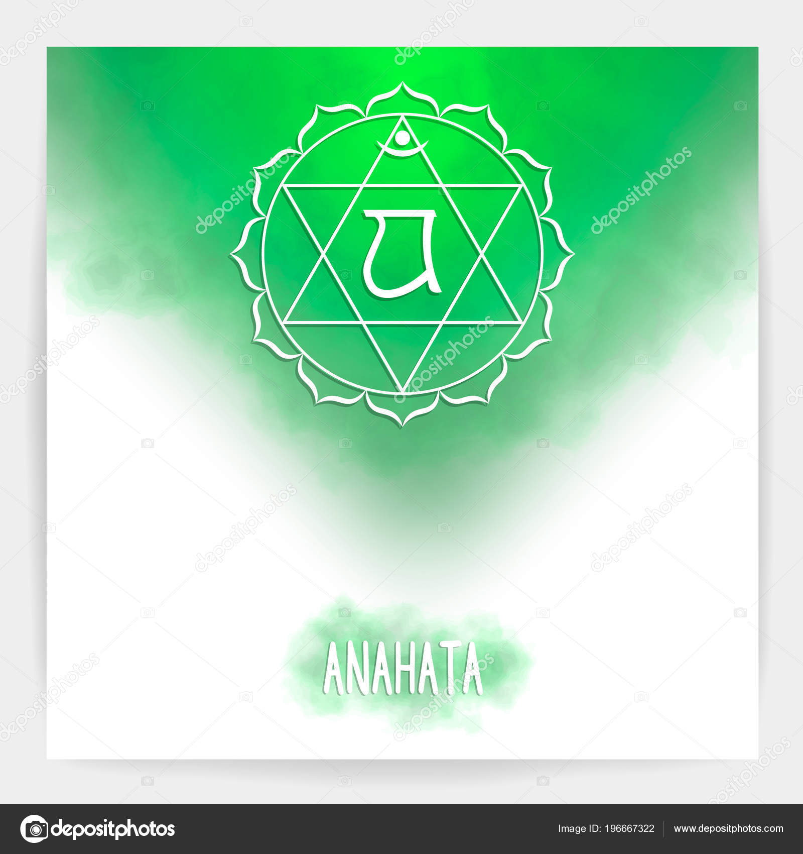 Cuarto, chakra corazón - Anahata — Vector de stock © hazecats #196667322 Cuarto, chakra corazón - Anahata — Vector de stock © hazecats #196667322