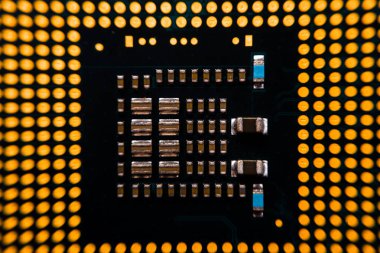 Cpu Merkezi, merkezi işlem birimi makro resmi yakından küçük Cpu içeriğini göster