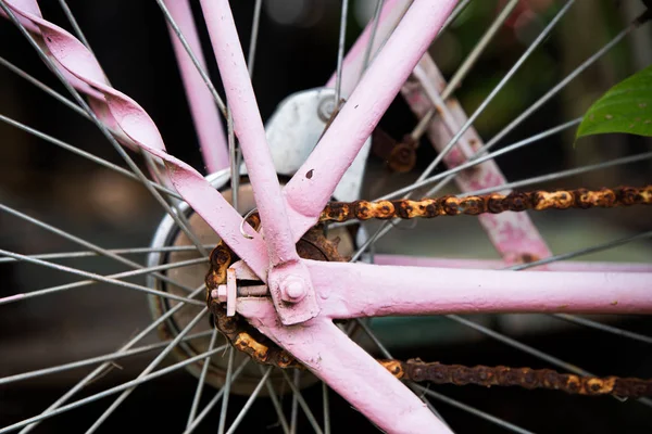 Chaîne Vélo Vintage Rouille — Photo