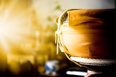 Monk'un sadaka kase, budism kase için ayak ve yan su 