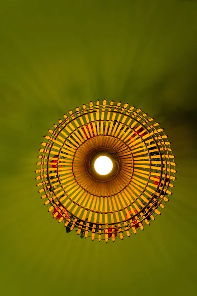 hand made Pendant Lamp with green background